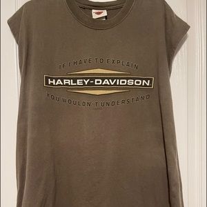 Mens , No sleeve . Harley Davidson T-shirt XXL